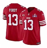 Men & Women & Youth San Francisco 49ers #13 Brock Purdy Red 2024 F.U.S.E. Super Bowl LVIII Patch And 1-star C Patch Vapor Untouchable Limited Jersey,baseball caps,new era cap wholesale,wholesale hats